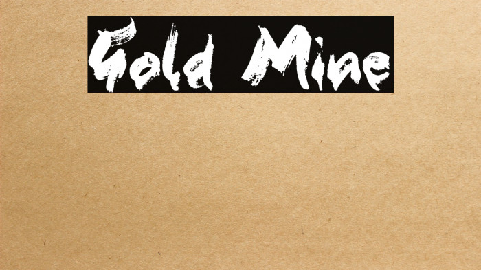 Gold Mine Font examples