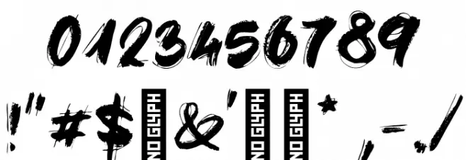 Gold Under The Mud Regular Font OTHER CHARS