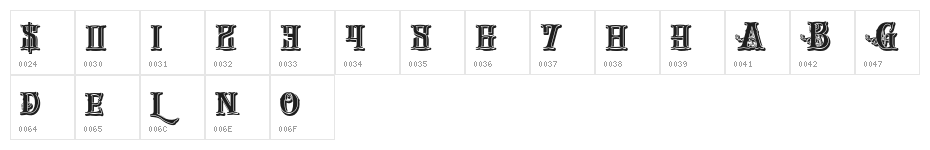 GoldAndBone Character Map