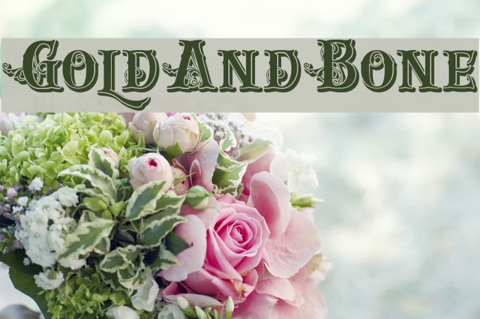GoldAndBone Font examples