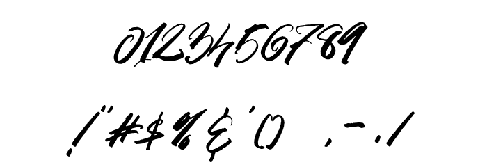 GoldBrush Font OTHER CHARS
