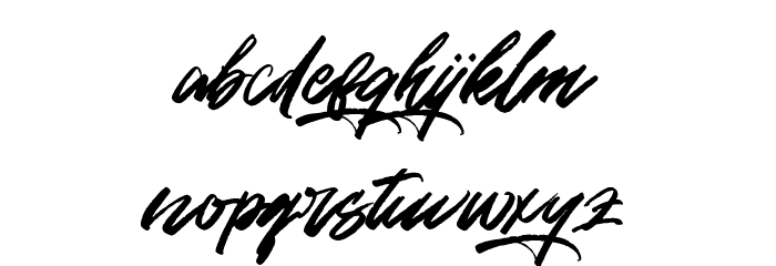 GoldBrush Font LOWERCASE