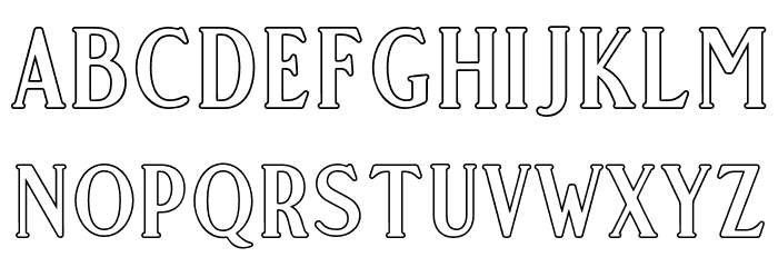 GoldCoastFree-Outline Font LOWERCASE