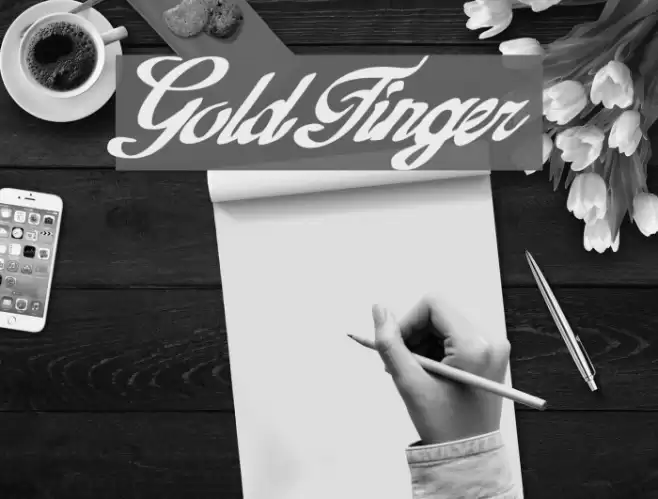 GoldFinger Font examples