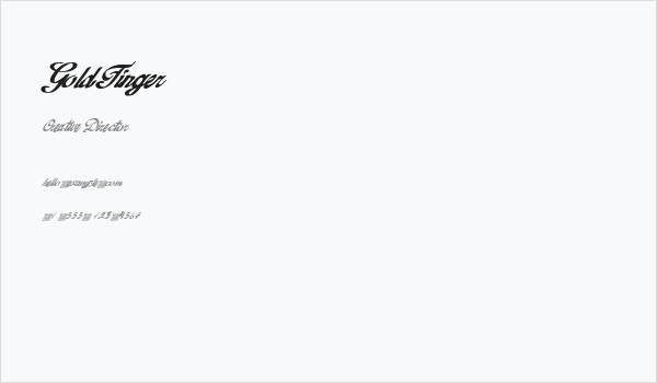 GoldFinger Business Card