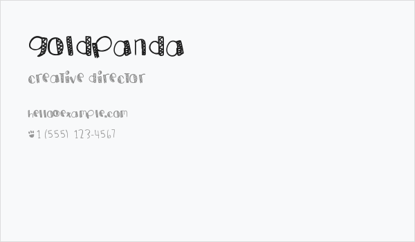 GoldPanda Business Card