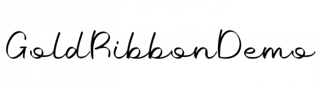 GoldRibbon Demo  नि: शुल्क फ़ॉन्ट्स डाउनलोड