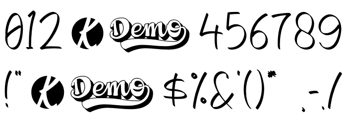 GoldRibbon Demo Font OTHER CHARS