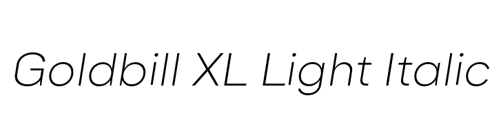 Goldbill XL Light Italic  免费字体下载