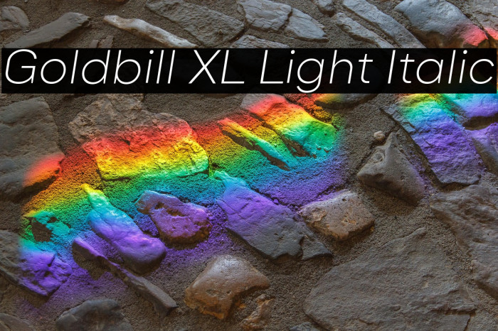 Goldbill XL Light Italic Example 1