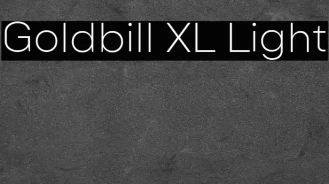 Goldbill XL Light Font examples