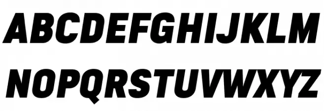 Goldbill XS ExtraBold Italic Polices MAJUSCULES