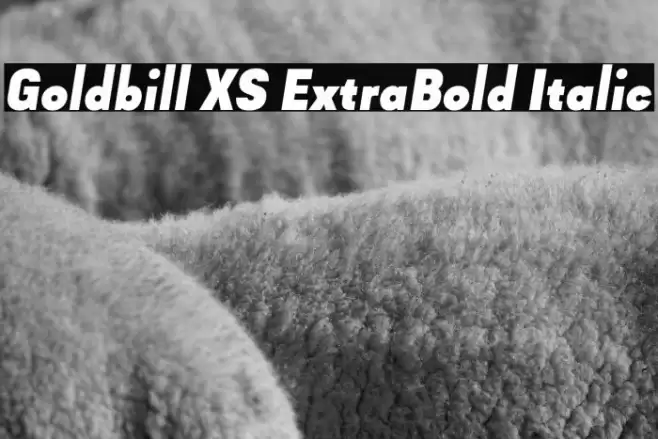 Goldbill XS ExtraBold Italic Font examples