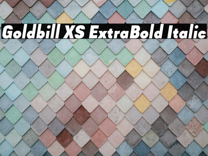 Goldbill XS ExtraBold Italic Example 3