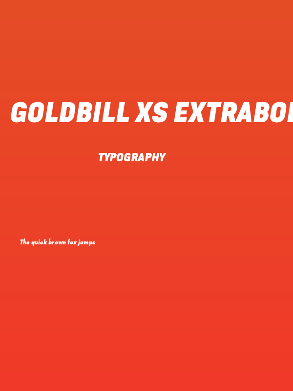Goldbill XS ExtraBold Italic Poster