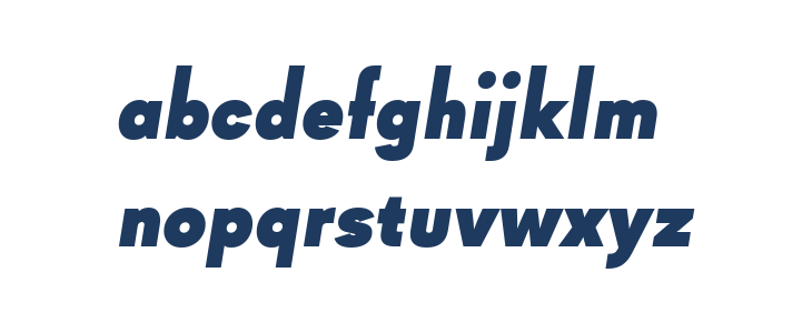 Goldbill XS ExtraBold Italic Lowercase