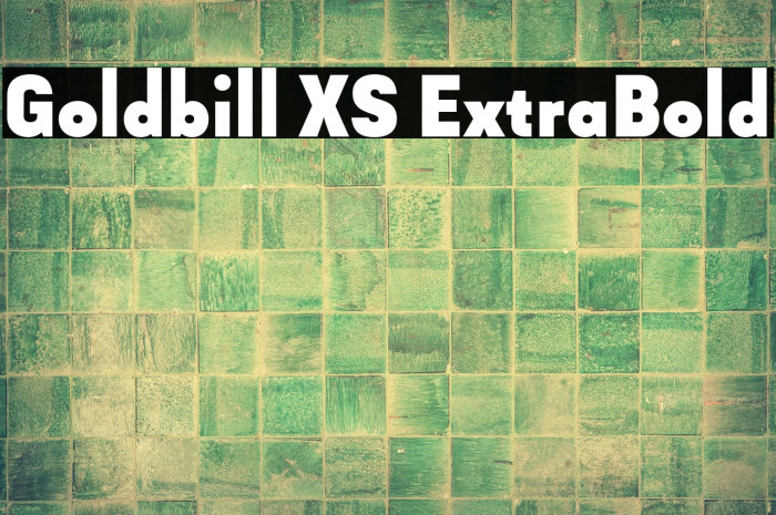 Goldbill XS ExtraBold Example 1