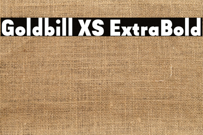 Goldbill XS ExtraBold Example 3