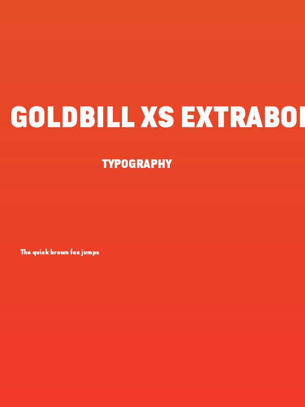 Goldbill XS ExtraBold Poster