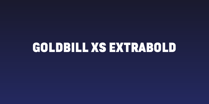 Goldbill XS ExtraBold Social Header