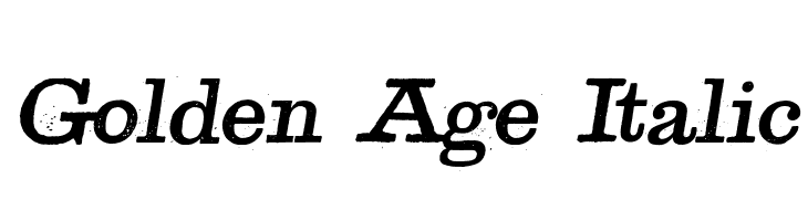 Golden Age Italic Font