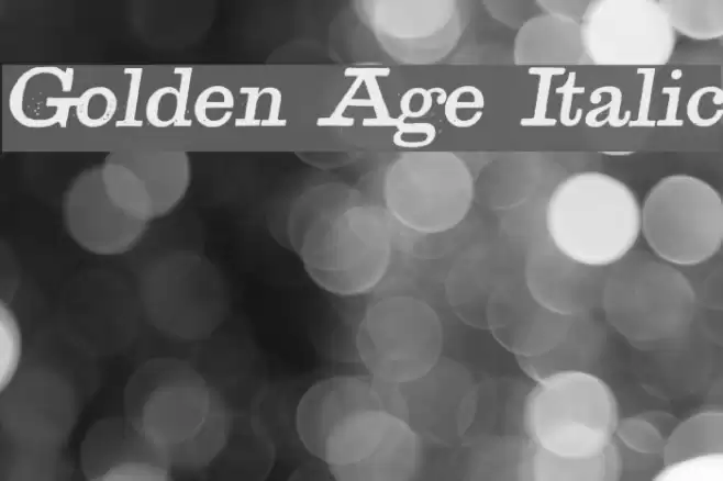 Golden Age Italic Font examples