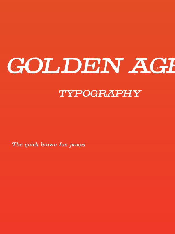 Golden Age Italic Poster