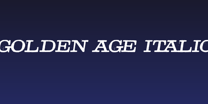 Golden Age Italic Social Header