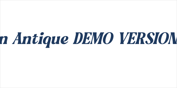 Golden Antique DEMO VERSION Italic Logo