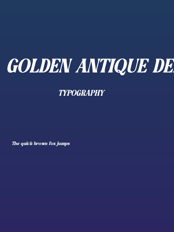 Golden Antique DEMO VERSION Italic Poster