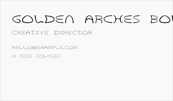 Golden Arches Bold Business Card