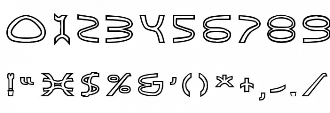 Golden Arches Outline Font OTHER CHARS