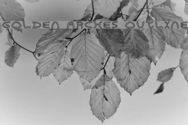 Golden Arches Outline Font examples