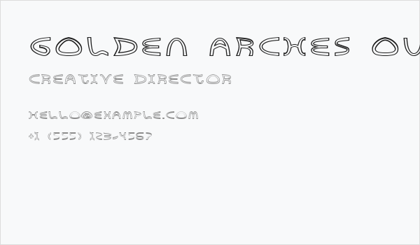 Golden Arches Outline Business Card