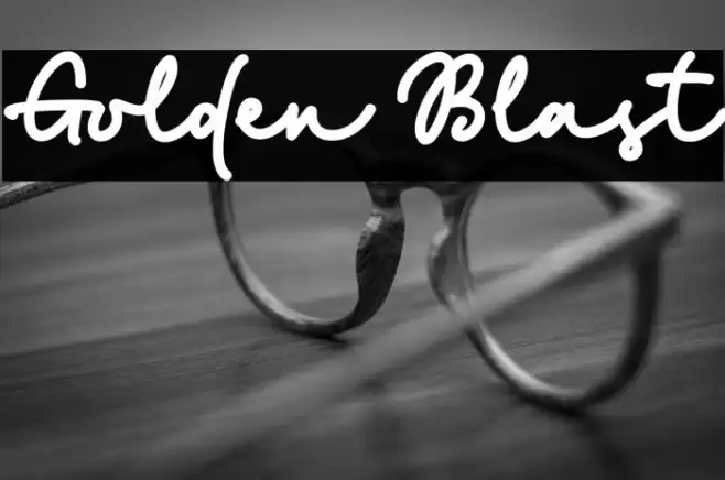 Golden Blast Font examples
