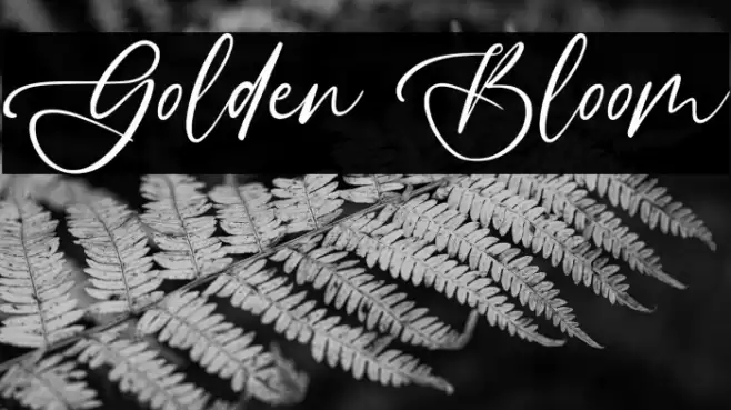 Golden Bloom Font examples