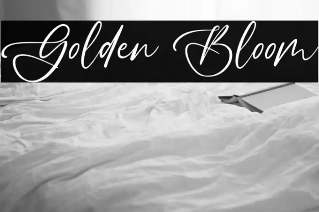 Golden Bloom Font examples