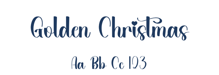 Golden Christmas Font Preview