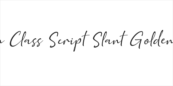 Golden Class Script Slant Golden Class Logo