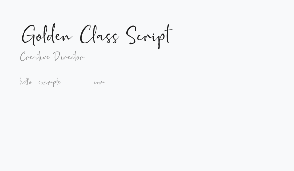 Golden Class Script Business Card