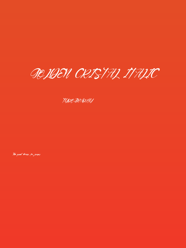 Golden Cristal Italic Poster
