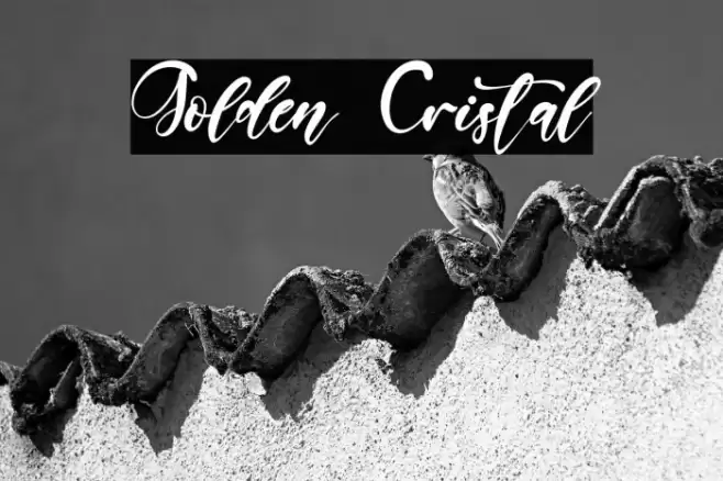 Golden Cristal Font examples