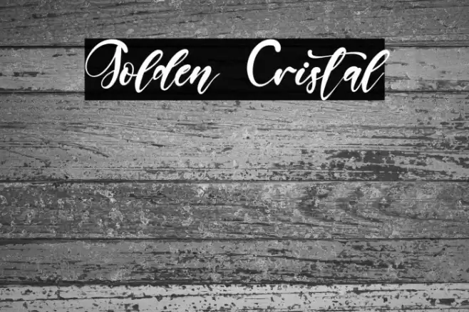 Golden Cristal Font examples