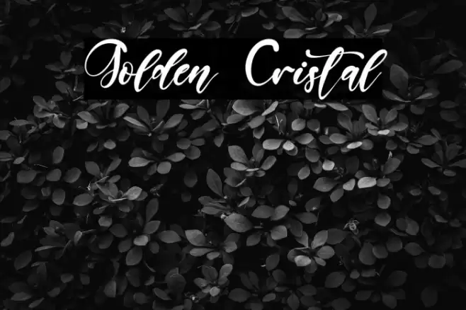 Golden Cristal Font examples
