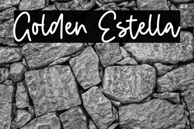 Golden Estella Font examples