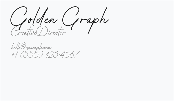 Golden Graph Business Card