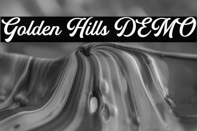 Golden Hills DEMO Font examples