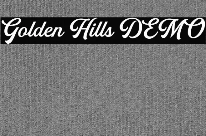 Golden Hills DEMO Font examples