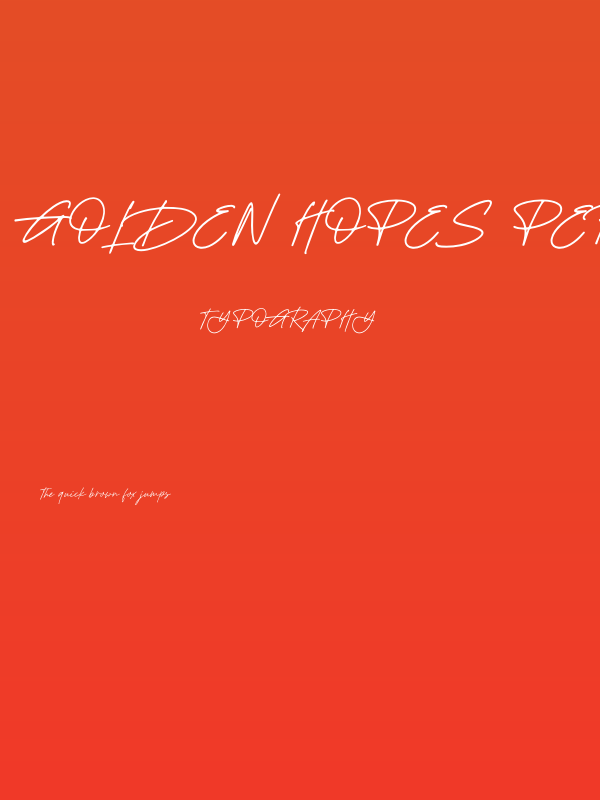 Golden Hopes PERSONAL USE ONLY Regular Poster