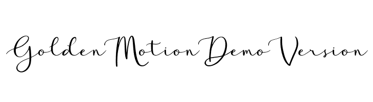 Golden Motion Demo Version  नि: शुल्क फ़ॉन्ट्स डाउनलोड